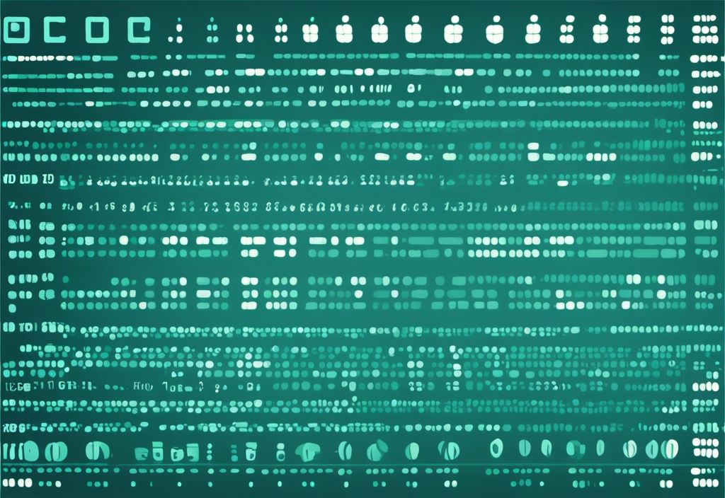 Digitale Illustration mit Binärcode 'BCD' in Teal Farbtönen, die das Konzept des Binary Coded Decimal (BCD) darstellt.