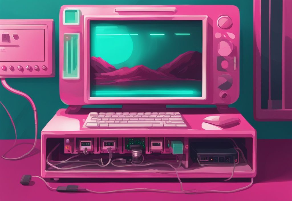 Moderne digitale Malerei mit einem abgeschalteten Raspberry Pi Computer und Teal-Farbthema